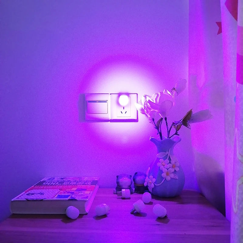 1Pcs/3Pcs Mini USB Night Light Eye Protection Book Reading Light USB Plug Power Charging LED Night Lamp Colorful Light for Party