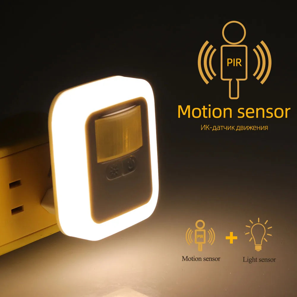 Led smart Night Light Motion Sound Sensor Night Light  brightness adjustment night light Bedroom Lamp Staircase Decorative Lamps