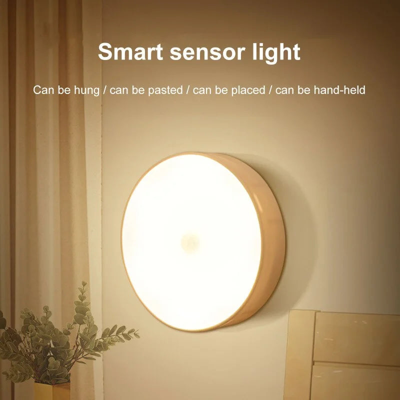 LED Night Lamp Human Body Sensor Automatic Lighting Type-C Charging Wireless Magnetic Magentic Night Light Smart Light Bathroom