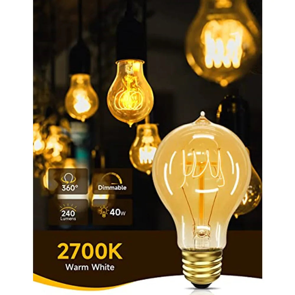 T300 A19 ST48 Antique Tubular Light 40W T45 Retro Dimmable Decorative Incandescent Vintage Edison Light Bulb Filament 220V 240V