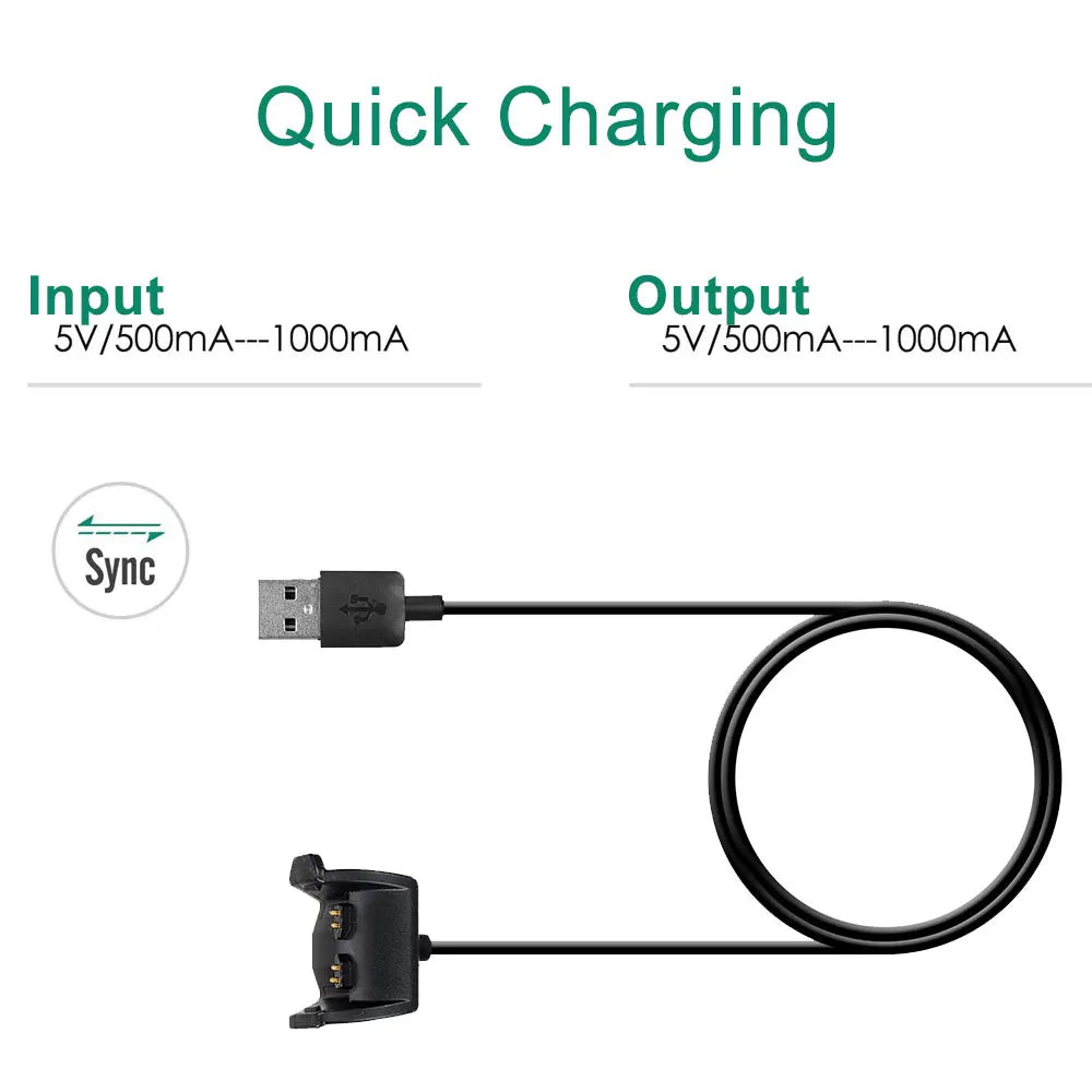 USB Charger For Garmin Vivosmart HR PLUS Charging Cable Wireless Adapta Chargers For Vivosmart HR HR+ Smart Watch Accessories
