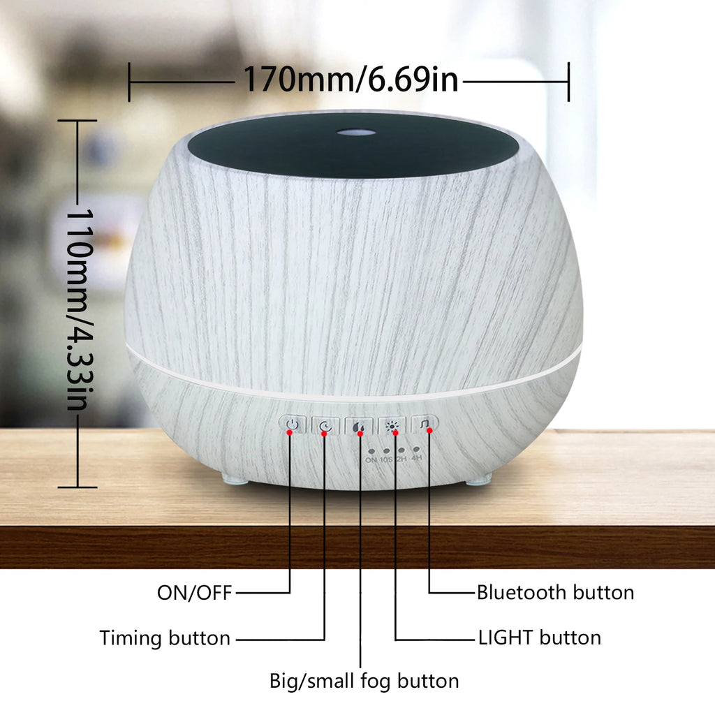 WiFi Smart 550ML Electric Aroma Diffuser Essential Oil Diffuser Air Humidifier Ultrasonic Remote Control Mist Maker Home
