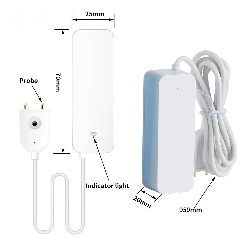 Tuya WiFi/Zigbee  Water Sensor Leakage Alarm Flood Leak Detector Smart Home APP Remote Control Smart Home Security Protection