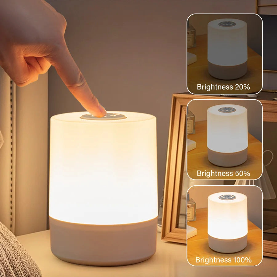 Bedside Led Night Lights Dimmable Charging Desktop Night Lamps Touch Reading Led Table Lamps Bedroom Bedside Lighting Decoration