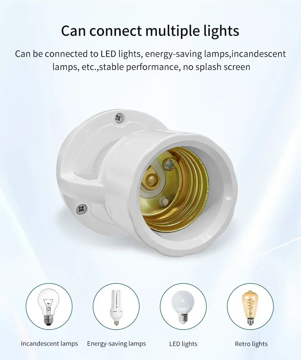 Smart Motion Sensor 220V 110V E27 Bulb Socket Lamp Base Human Body Detector PIR Sensor Home Automation Auto On Off Light Switch