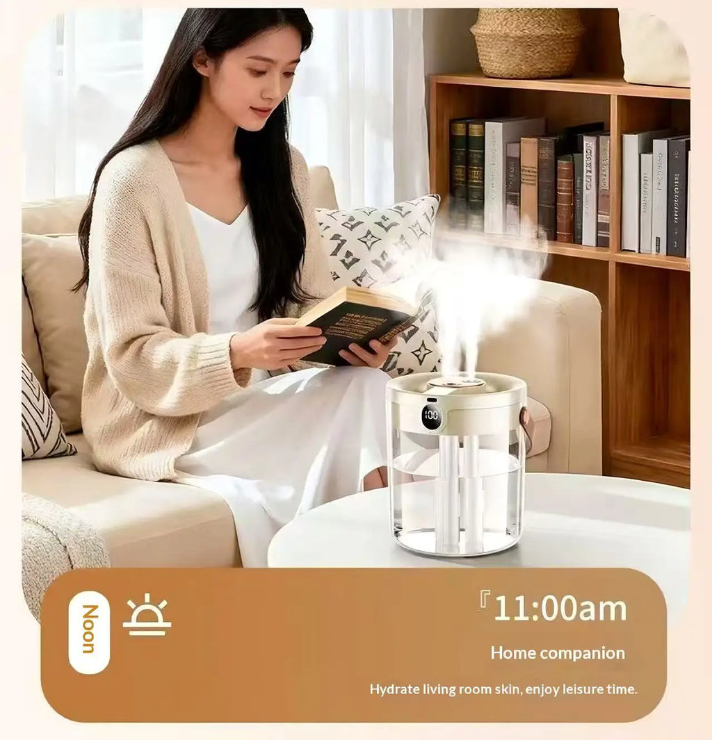 Smart 3 Spray Humidifier Digital Display Silent Large Volume Air Purifier Night Light Portable Desktop Home Bedroom Humidifier