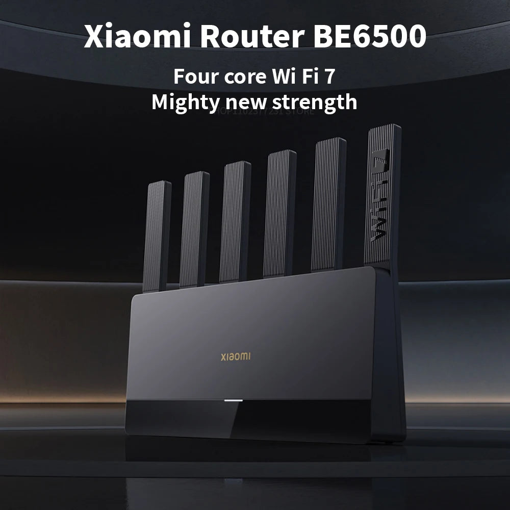 New Xiaomi Router BE6500 WiFi 7 6500M Full 2.5G Network Port 4-core Qualcomm Processor loT Smart Linkage Network Security Home -