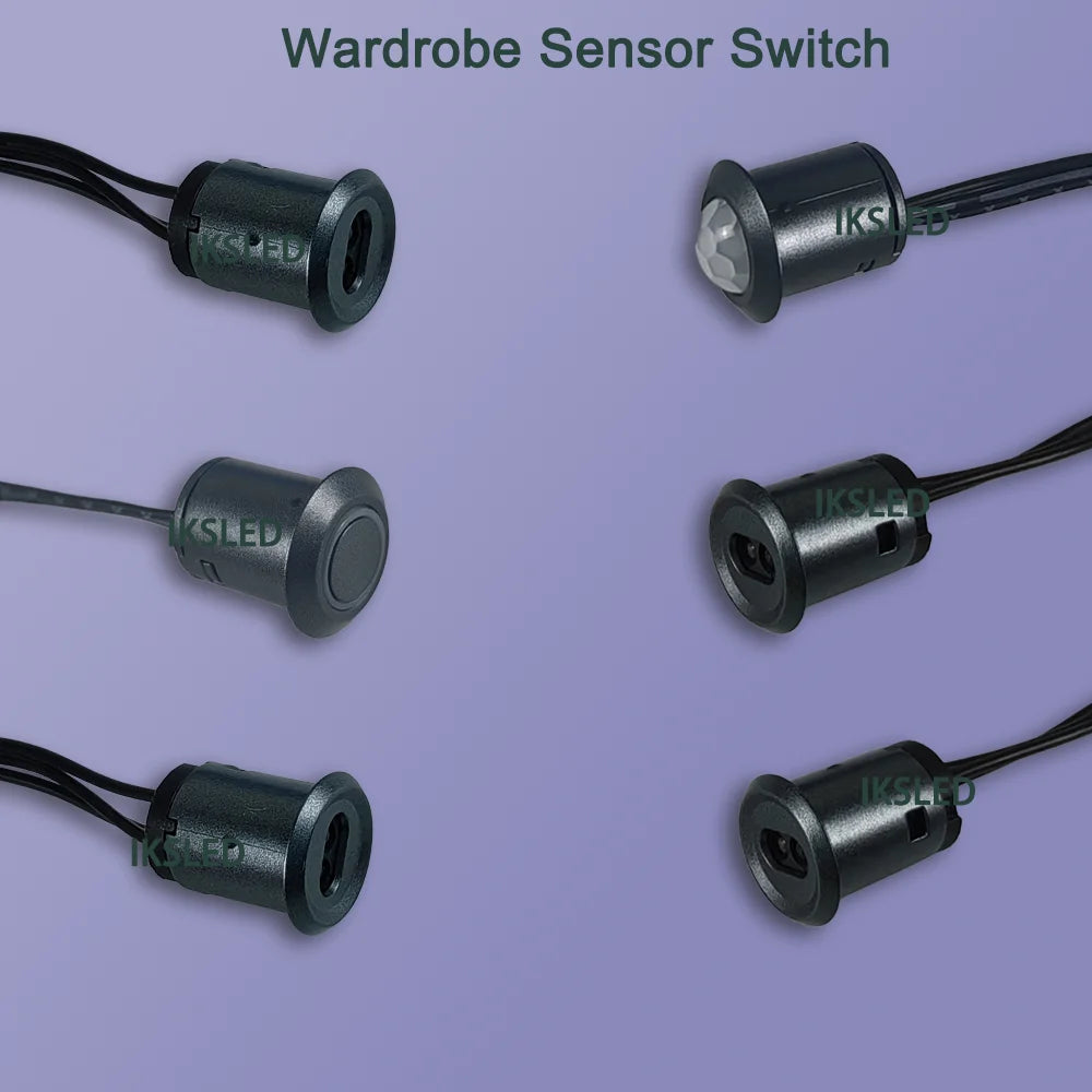 Hand Sweep Switch 5A 12V-24V, Smart IR Motion Sensor Light for Wardrobe Cabinet, Touch ON/OFF & Dimming, for Closet LED Lamp