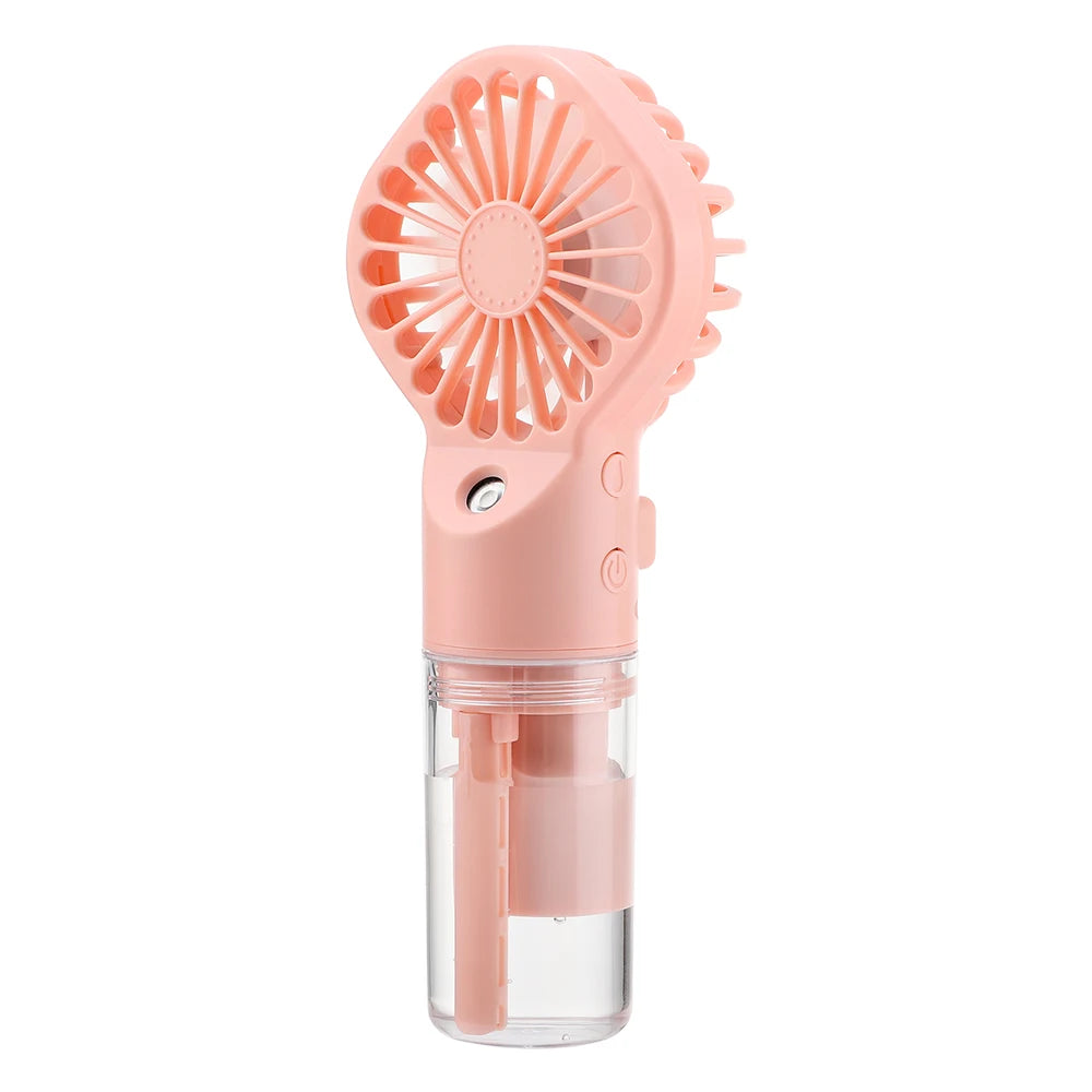 Portable Misting Fan 4 Speed 800mAh Type-C Rechargeable 20ml Water Tank Humidifier Mist Cooler Fan for Home Office Outdoor Trave