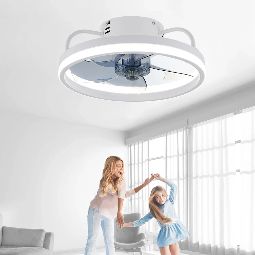 IRALAN  Ceiling Fan with Light Smart Silent Electric Fans lamp Modern 6 wind speed  Remote Control Bedroom Study Livingroom Home