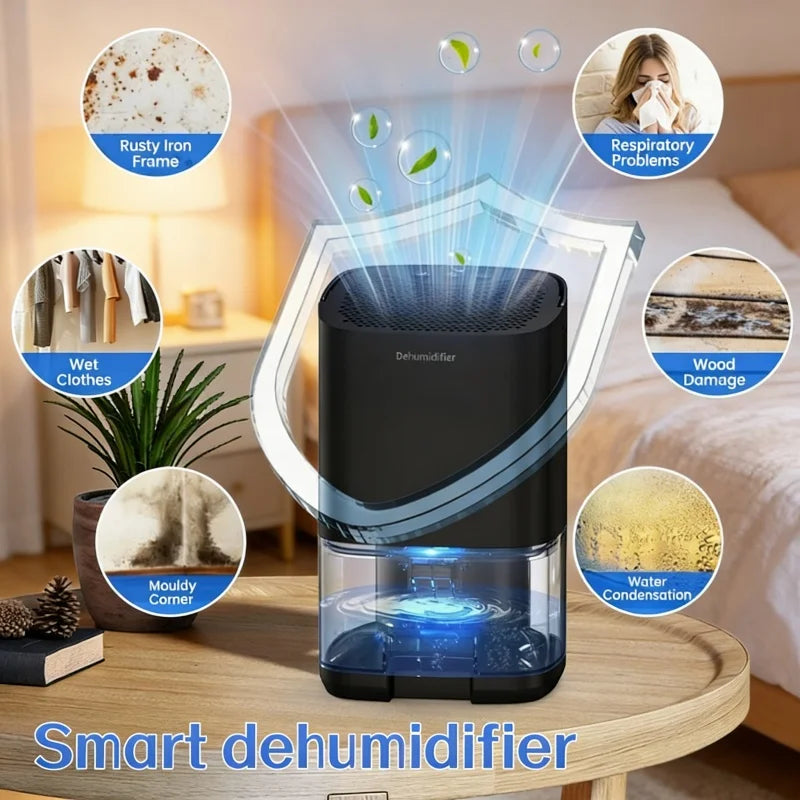 Smart Air Purifier Dehumidifier Home Mini Mute Dehumidification Dryer For Home Room Office Kitchen Deodorizer Dryer EU/US Plug