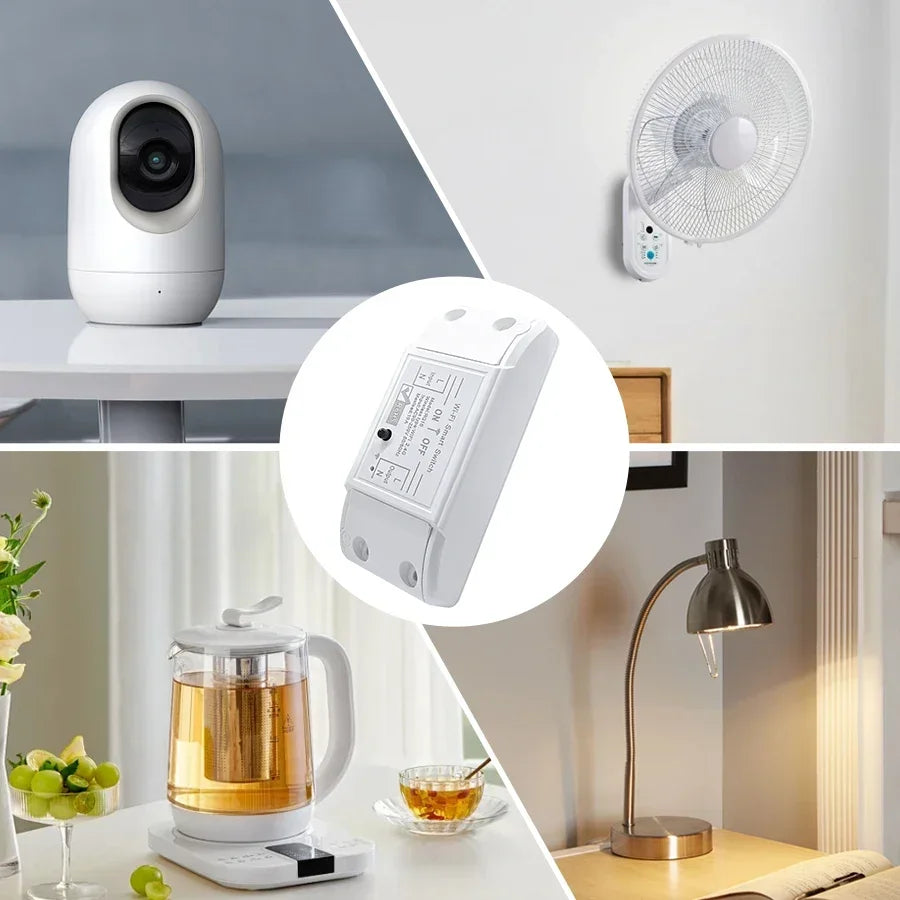 20A/16A/10A WIFI Switch Smart Home Automation Relay Module Wireless Control Switch Relay Breaker Voice Control Work Alexa Google