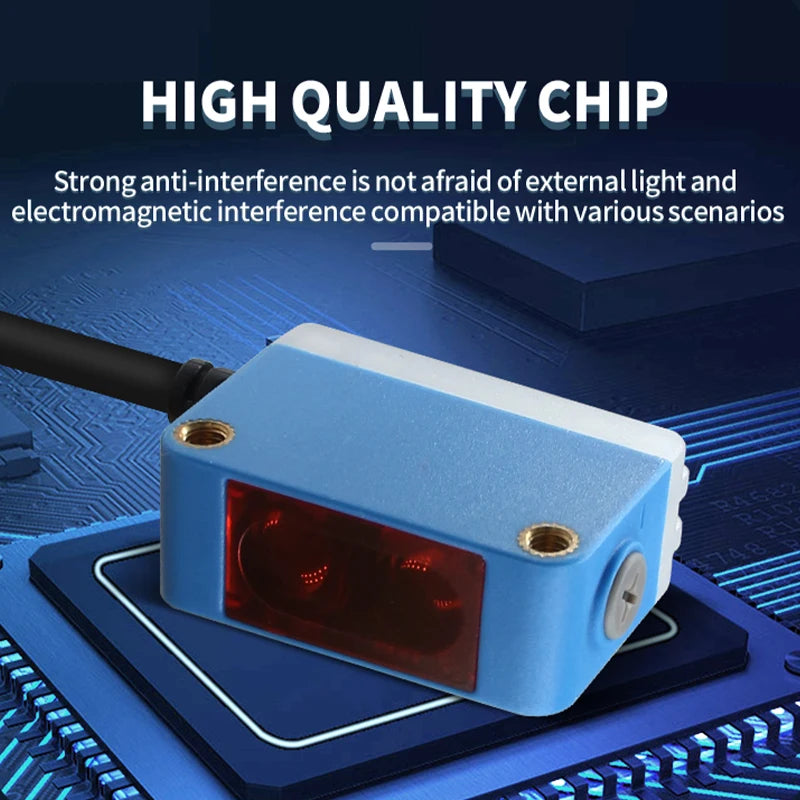 Background Suppression Infrared Photoelectric Sensor，Diffuse reflection, reflected light, lens reflection，30cm-2M，NO and NC，NPN