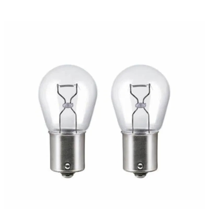 2Pcs Car Turn Singal Light Car Boat Reverse 1156 Tail Light Transparent 12V BAU15S Light Bulb P21W Halogen Lamp