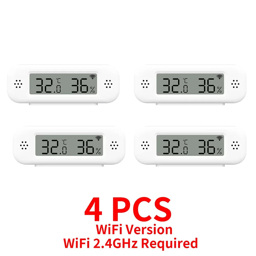 Tuya WiFi Temperature Humidity Sensor °C/°F Switchable Smart Home APP Remote Alarm Works with Alexa Google Home Yandex Alice