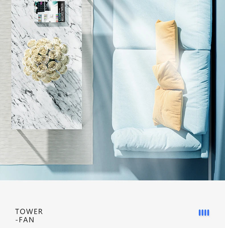 2026 New Upgrade Smart Temp-Control Bladeless Tower Fan With Remote 12H Timer LED Display-Low Noise For Home Oscillating Air Cir