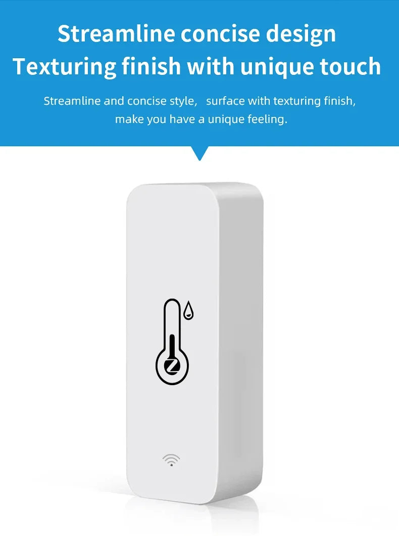 Zigbee/WIFI Tuya Smart Temperature Humidity Sensor Thermometer Hygrometer APP Remote Alarm Zigbee2Mqtt Google Assistant Alice