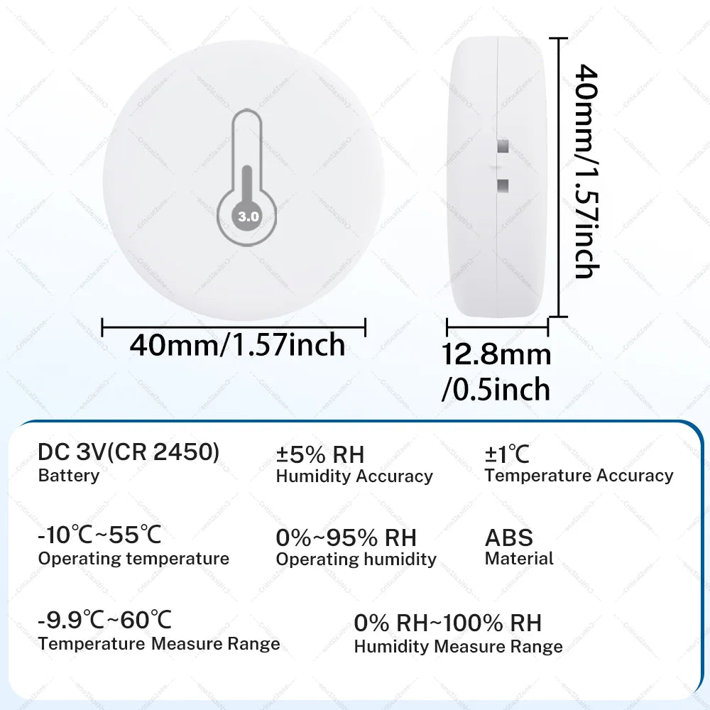 Zigbee 3.0 Sensor Temperature Humidity Sensor Zigbee Hub Required workwith Home Assistant Yandex Alexa ZHA Zigbee2MQTT HA