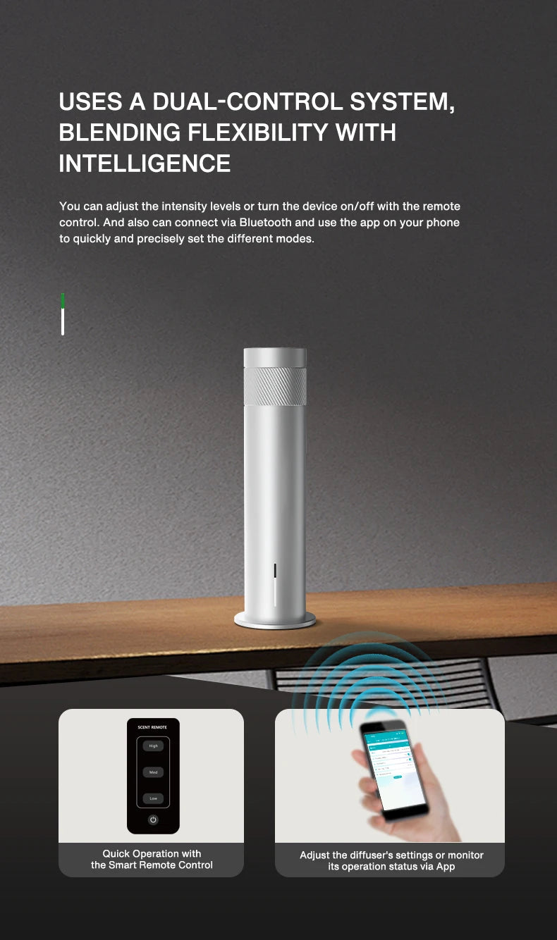 200m³ Smart Electric Essential Oil Diffuser Smell Distributor Fragrance Diffuser Waterless Scent Air Freshener for Home Hotel