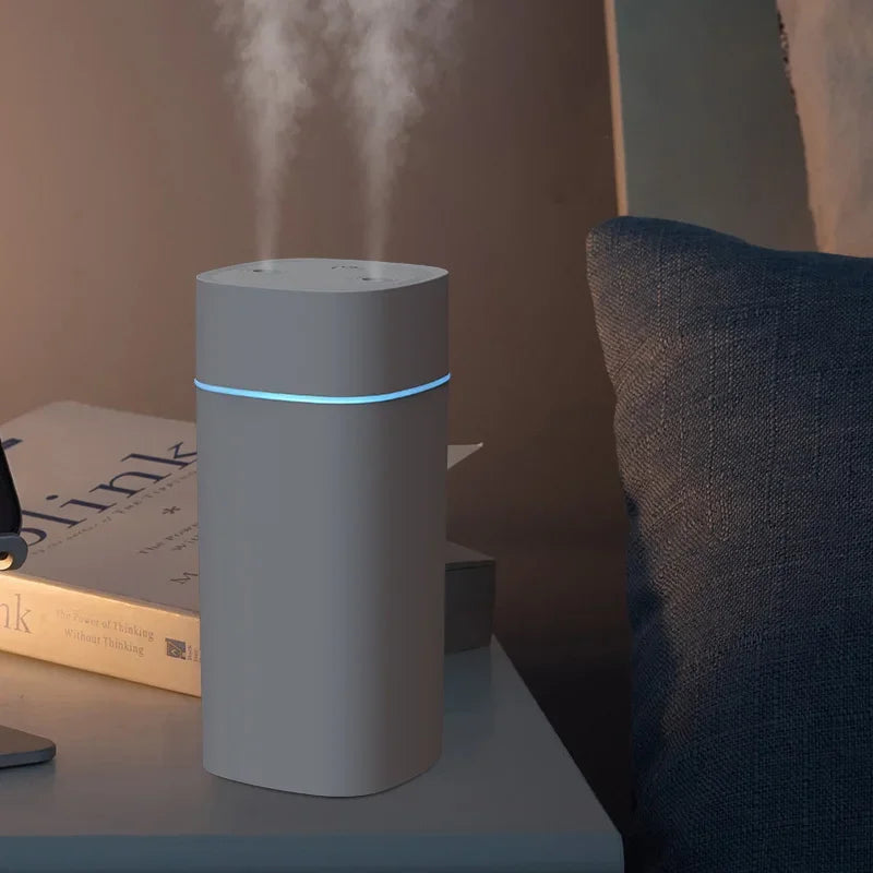 USB Air Humidifier Double Spray Port Essential Oil 600ml Aromatherapy Humificador Cool Mist Maker Fogger Purify for Home Office