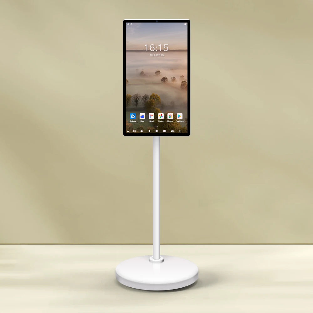 24 Inch Smart Home Fitness Entertainment Movable Charging Screen Built in Dual Speaker High-Definition Camera Smart TV