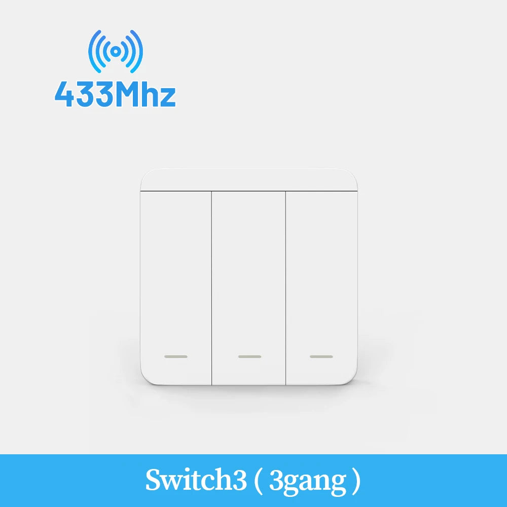 SIXWGH Wireless Light Switch Set 1/2/3Gang 433Mhz Push Button Home Remote Controller 10A 110V 220V For Led Light Lamp