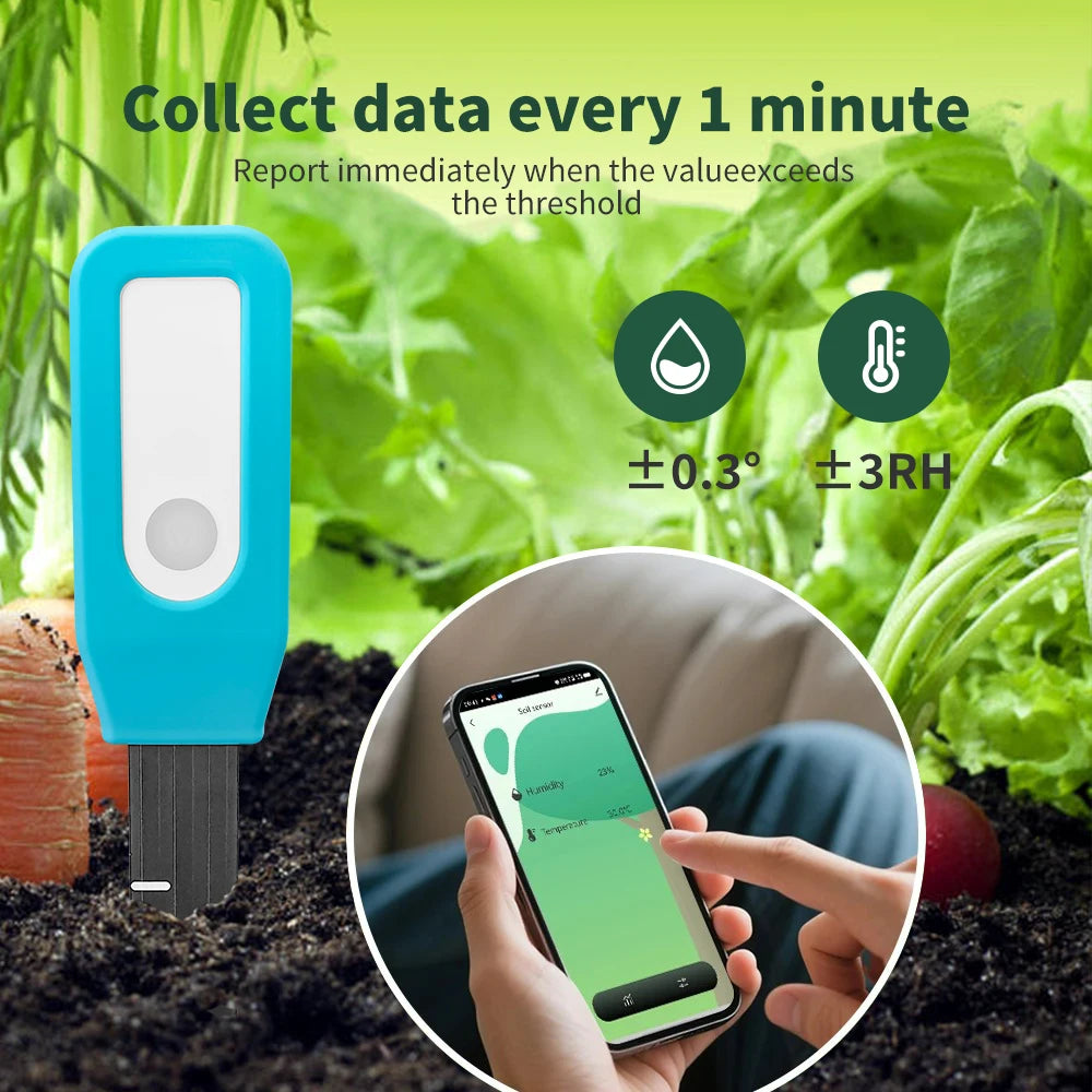 Tuya Bluetooth Soil Tester Temperature Humidity Detector Smart Life Garden Automated Irrigation Detector With Alexa Google Home