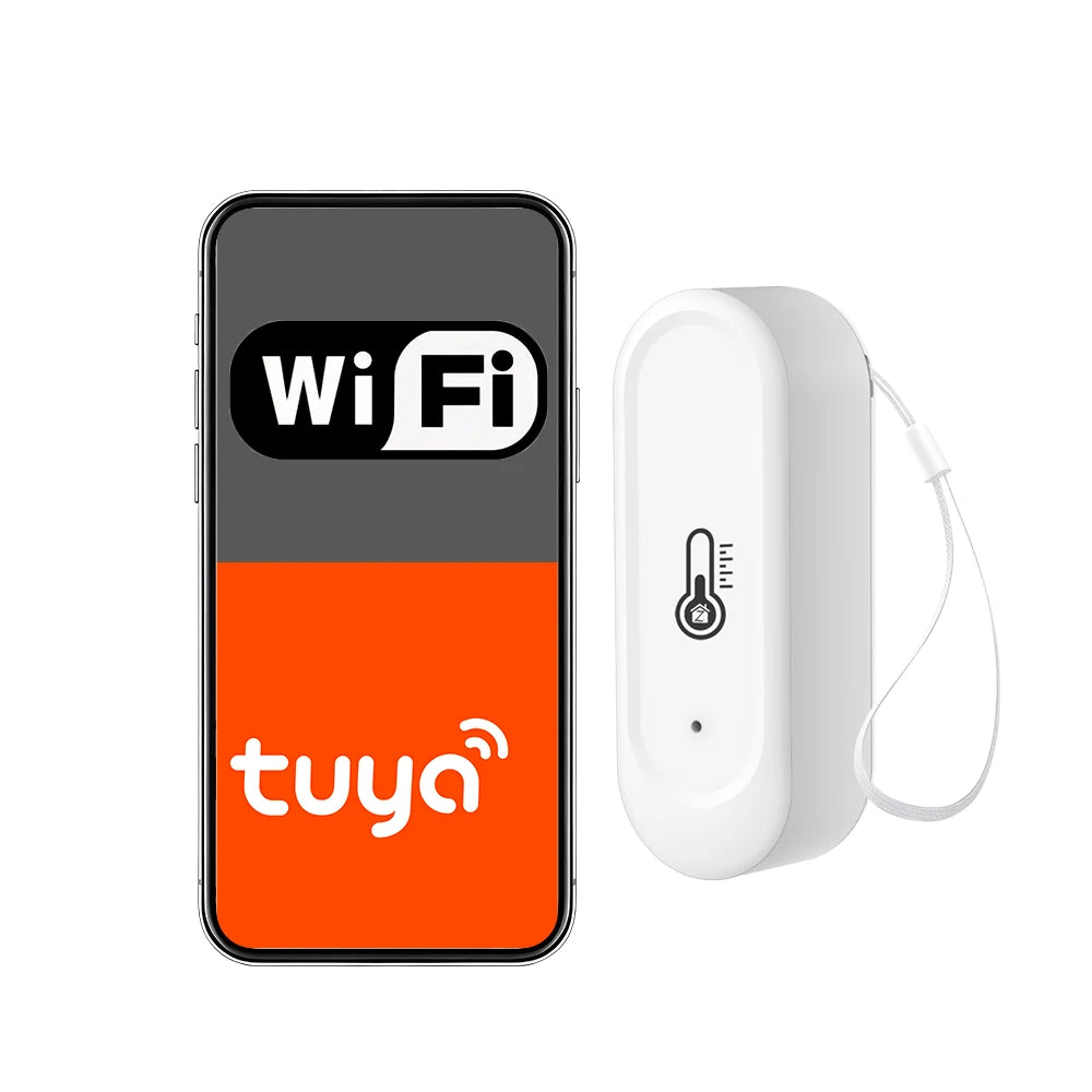 IP65 Waterproof Outdoor Zigbee or WiFi Temperature Humidity Sensor Home Tuya Thermometer Compatible Black or White Color