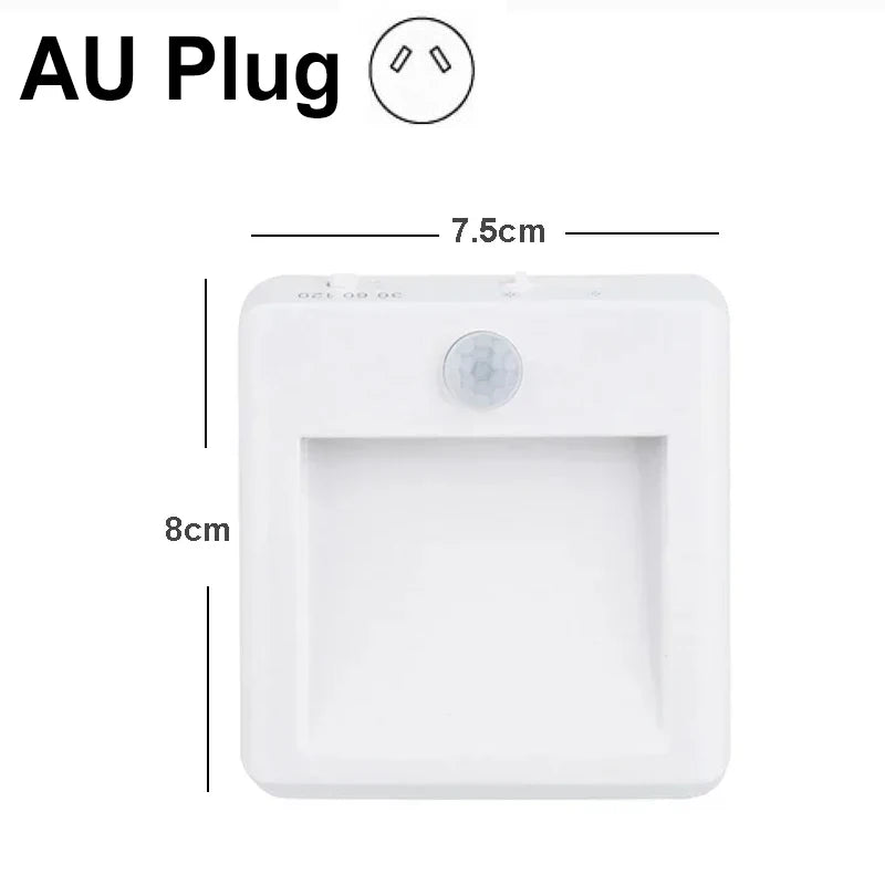 LED Night Light EU US UK AU Plug In Smart Motion Sensor Light Wall Lamp for Home Aisle Hallway Stair Kitchen Bedroom Night Lamp