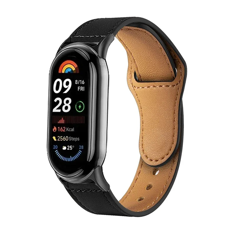 Watch Strap for Xiaomi Smart Band 10 9 Leather Watchband Correas for Xiaomi Mi Band 9 Bracelets Belt for Xiaomi Band 8 Wristband