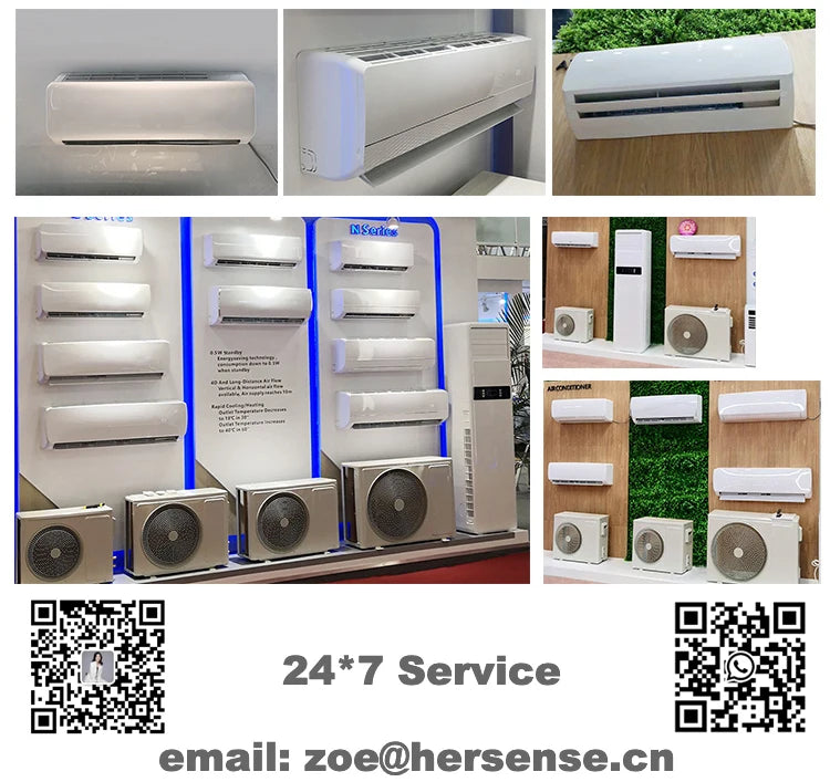 Smart Home AC 9000BTU 12000BTU, High Efficiency Cooling, R32 Gas, Black, CE Certified, Energy Efficient Air Conditioner