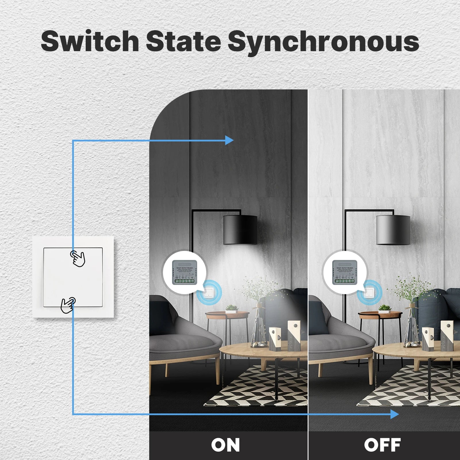 MOES Tuya WiFi Zigbee Mini DIY Smart Switch Module 1-4 Gang Timer Home Automation Compatible with Google Home Alexa