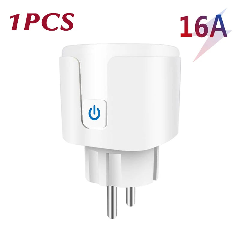16A/20A Smart Plug WiFi Socket EU With Power Monitor Timing Function  Works With Tuya Smart Life APP Control Alexa Google Home