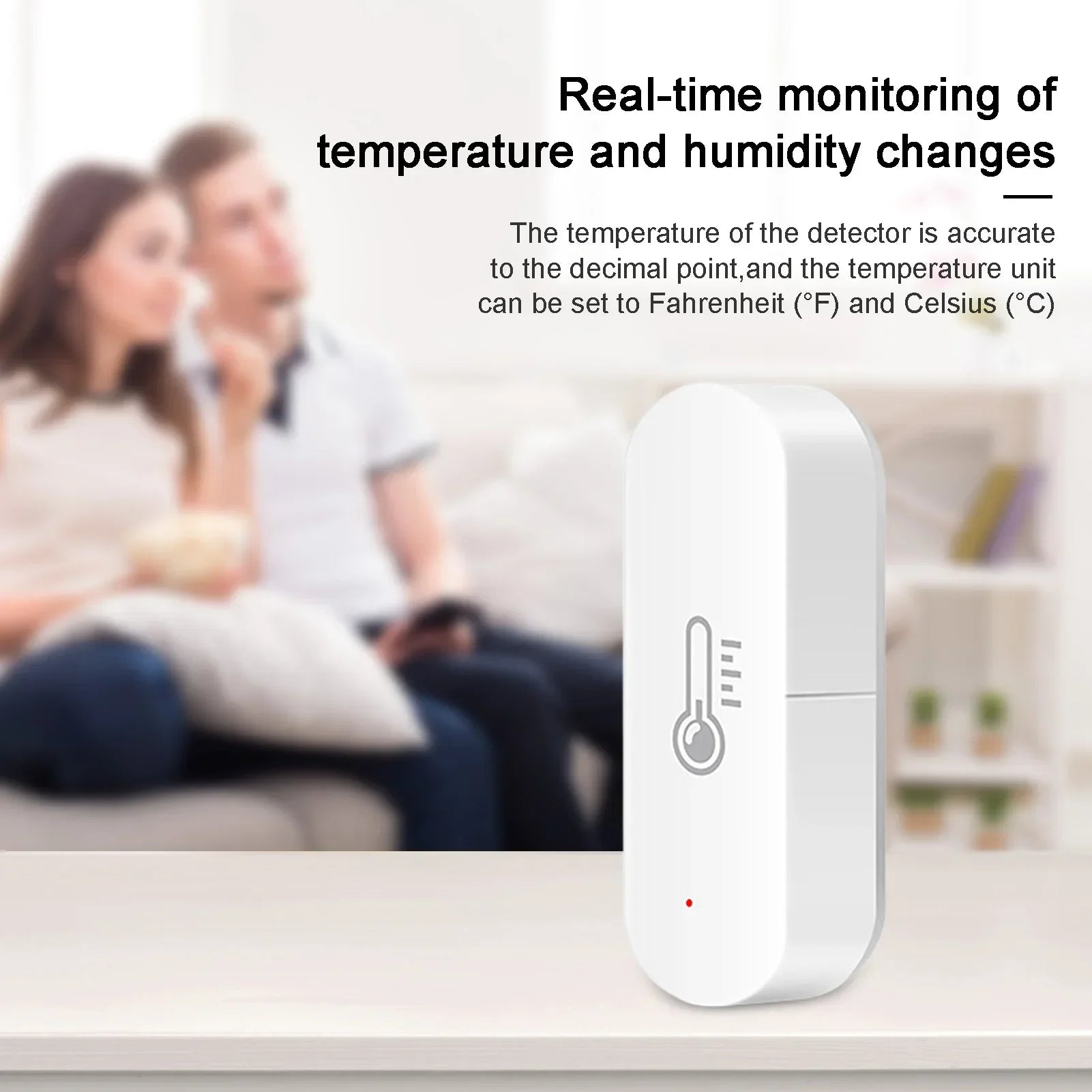 Zigbee 3.0 Temperature Humidity Sensor Thermometer Hygrometer APP Remote Alarm Via Zigbee2mqtt Alexa Google Assistant