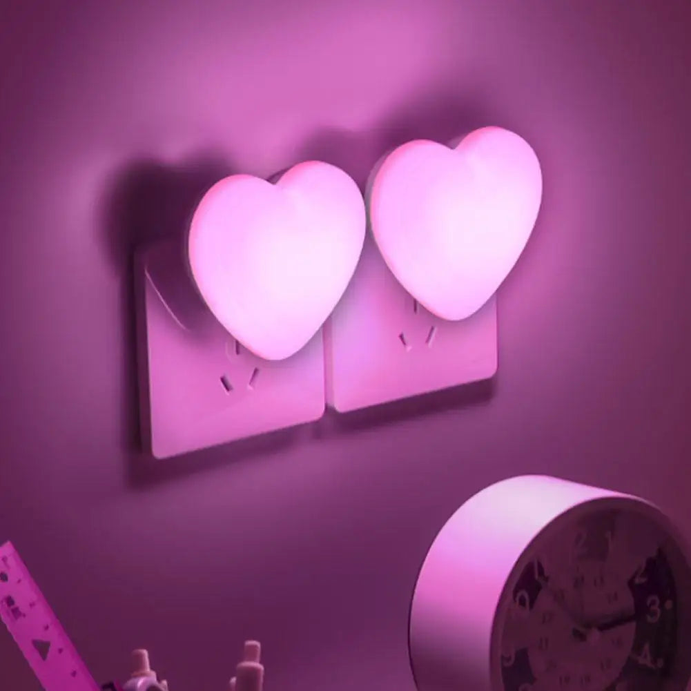 Heart Shape Night Light LED Night Light Sensor Control Night Lamp Energy Saving LED Sensor Lamp Bedroom Stair Hallway Night Lamp