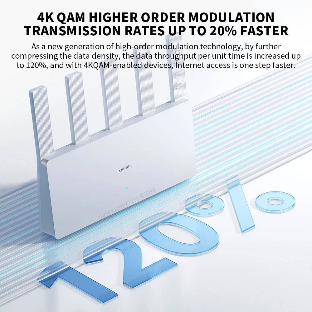 Xiaomi BE5000 Router Wi-Fi 7 Dual-Frequency Mesh Network 2.4/5GHz with 2.5G High-Speed Port IPTV OFDMA Signal Amplifier for Home