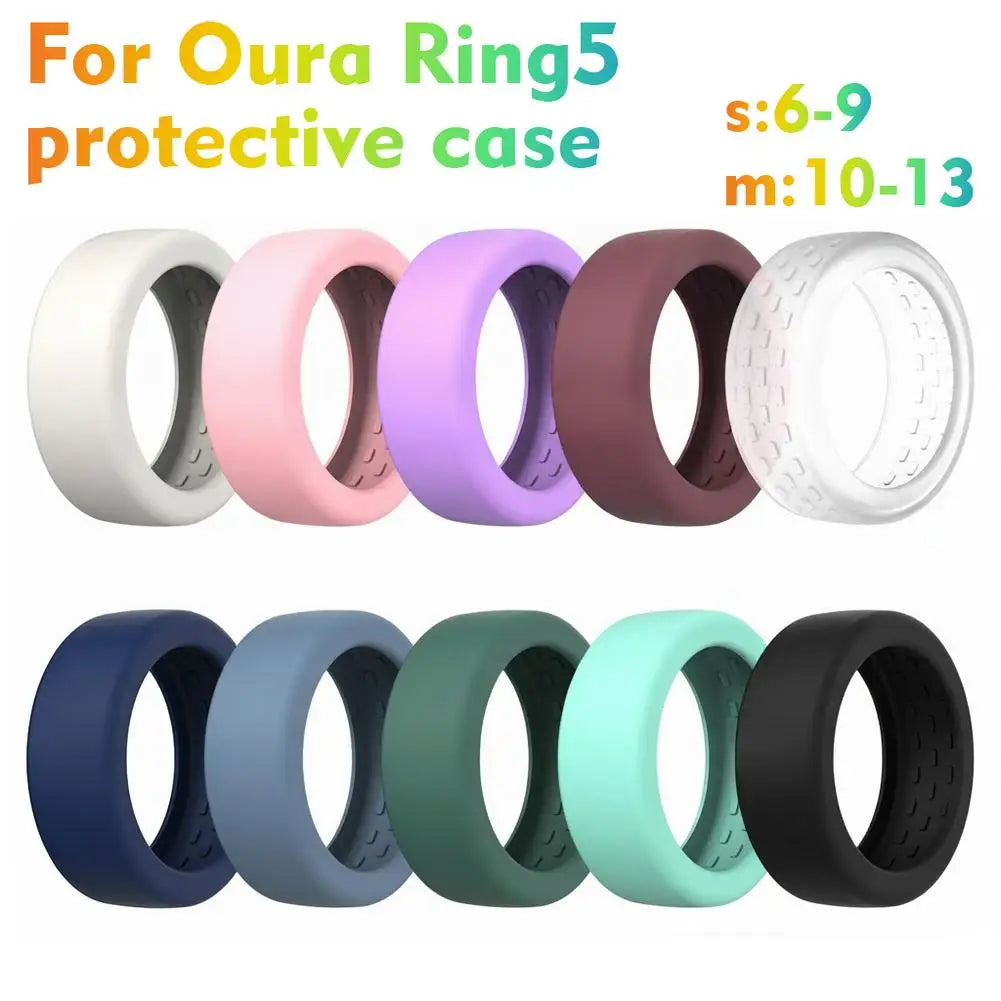 Silicone Ring Cover for Oura Ring 5 4th Generation Protective Case Compatible with Samsung Smart Ring