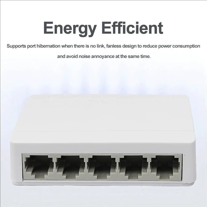 5 Port Gigabit Ethernet Switch 10/100/1000Mbps Desktop Network Switch, Plug & Play, Auto MDI/MDIX, RJ45 LAN Hub for Home Office