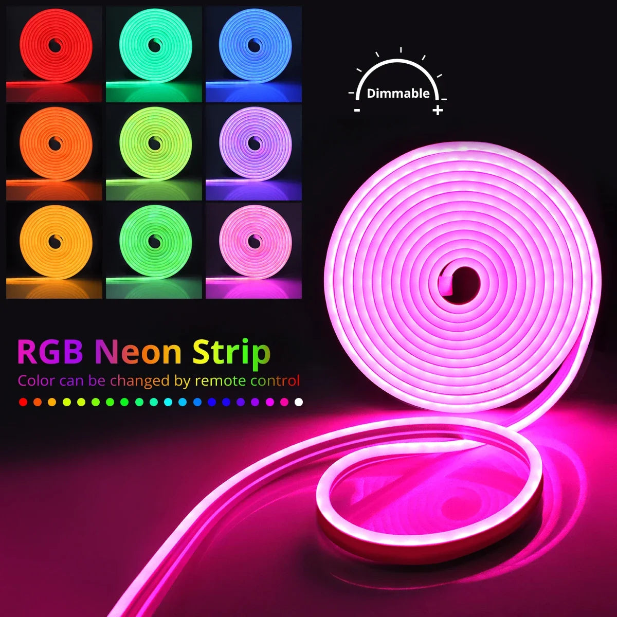 2/3/5m Popular Zigbee RGB Controller Tuya APP Remote Control LED Neon Strip Lights for Room Romantic Atmosphere Deocrative Lamp