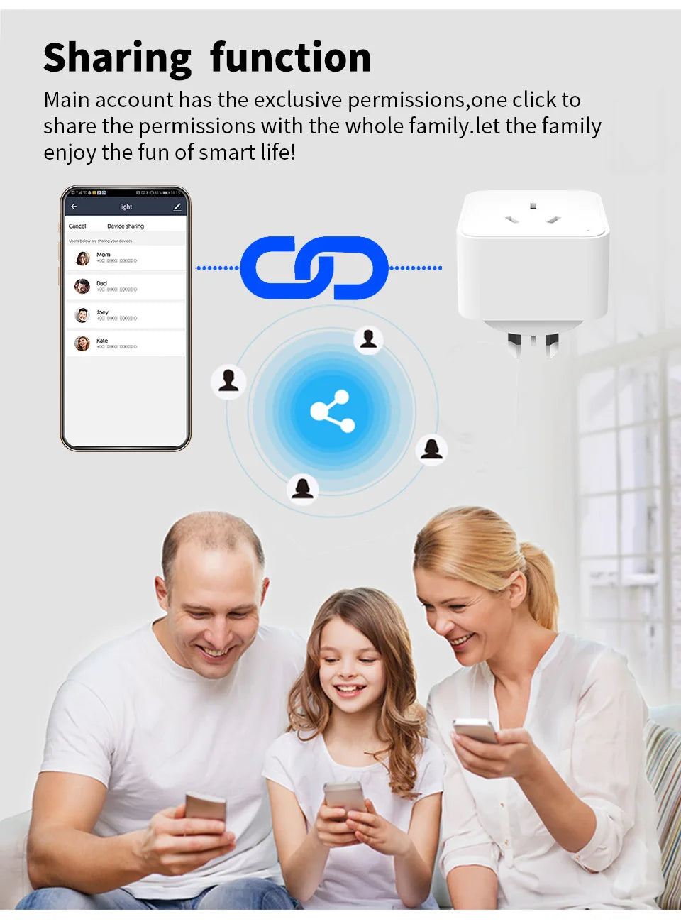 TUYA Australian and New Zealand standard smart socket voice control, wifi, mobile phone remote timing control
