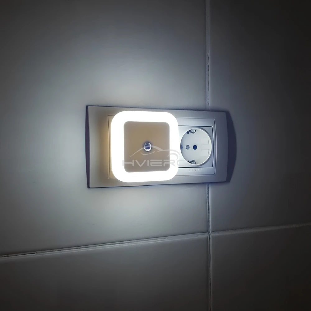 Wireless Sensor LED Night Light EU Plug Mini Square Nights Lights For Baby Children Living Room Bedroom Corridor Lighting Lamp
