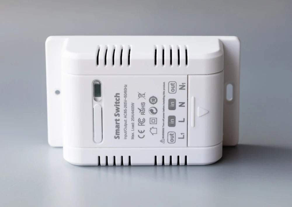 Tuya 20A Smart Switch Circuit Breaker APP Control Power Monitor Overload Protection Works with Alexa Google Home Siri