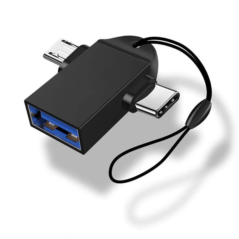 2 In 1 OTG Adapter USB Female To Micro USB/Type C Male Converter For Android For Xiaomi Huawei Tablet Laptop Flash Disk Drive