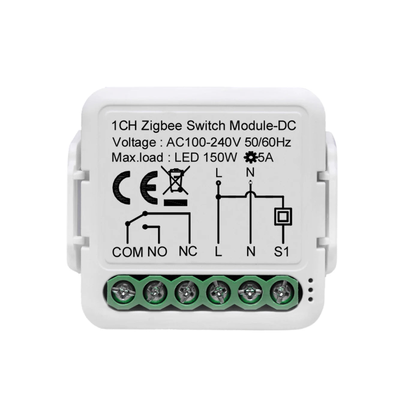 Tuya ZigBee3.0 WiFi Smart Switch Module DC 12/24V AC 100-240V Dry Contact Smart Home 5A Breaker Relay Works with Alexa Google