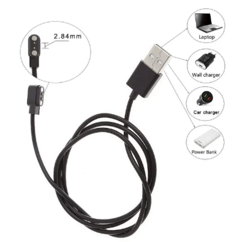 Smartwatch Charging Cable for Kids with 4 Pins, Magnetic Charger for Smartwatch