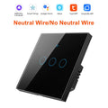 WiFi RF 433mhz Touch Wall Light Smart Switch 1 2 3 4 Gang Wireless Switch 220V with no Neutral EU Work Witch Tuya Alexa Google
