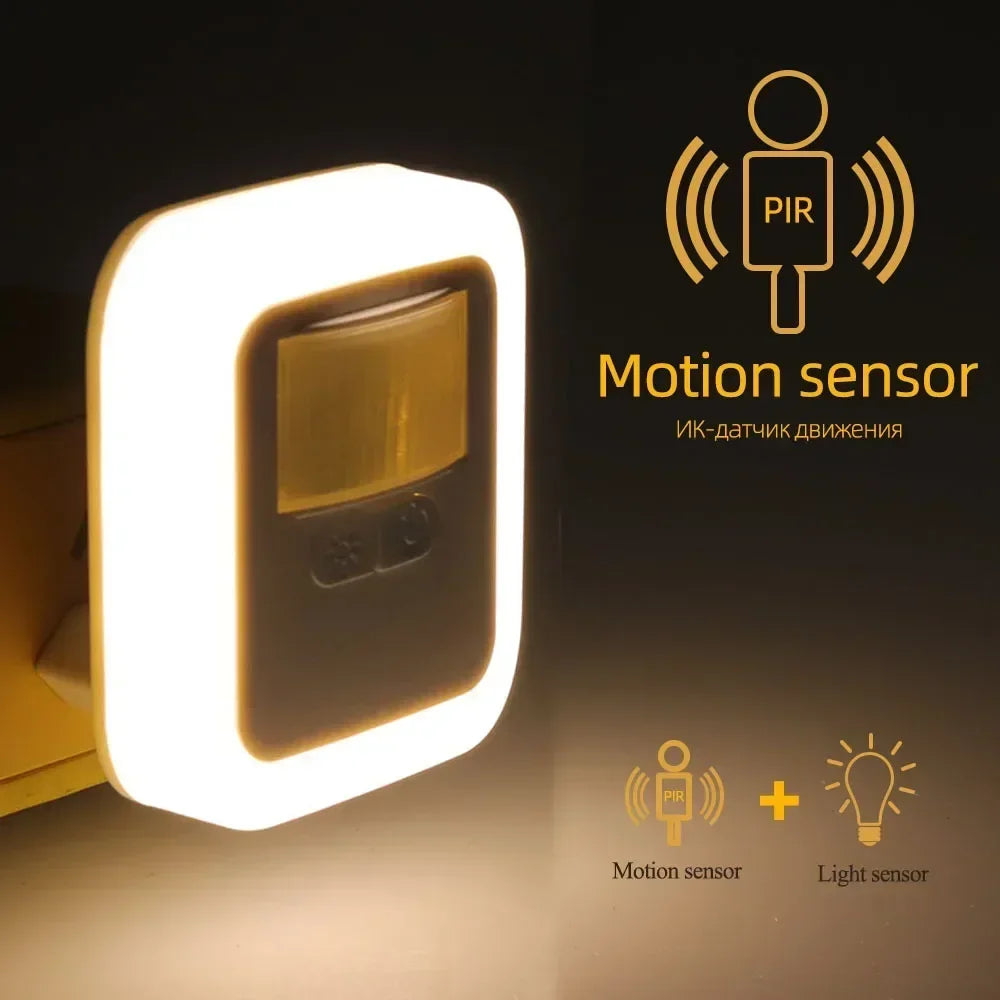 Led smart Night Light Motion Sound Sensor Night Light  brightness adjustment night light Bedroom Lamp Staircase Decorative Lamps