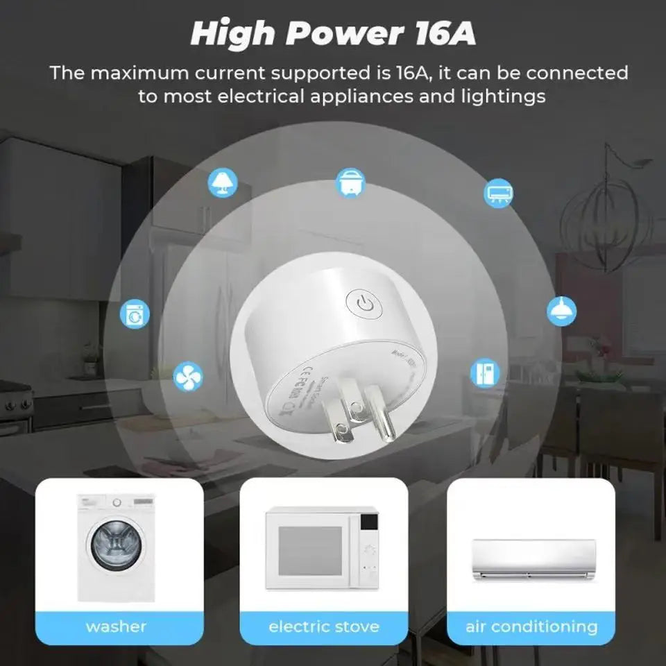 JSPTEC Smart Plug Zigbee WiFi Socket US Canada Mexico Peru Japan Timing Function Works With Alexa Google Home ZIGBEE3.0