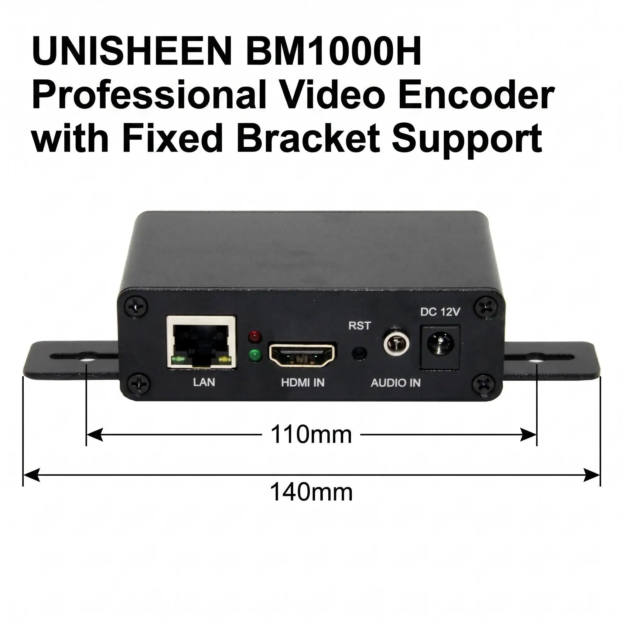 UNISHEEN BM1000H SRT RTMP RTMPS UDP WebRTC Icecast 1080p H.265 H.264 IPTV HDMI to IP HD Live Stream Video Encoder RTSP Onvif