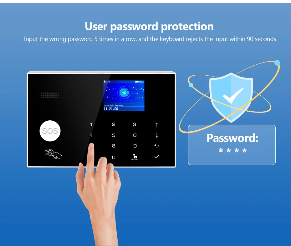 KERUI G30 Alarm System for Home WIFI GSM Security Alarm Panel with Temperature and Humidity Display Work Alexa Tuya Smart App